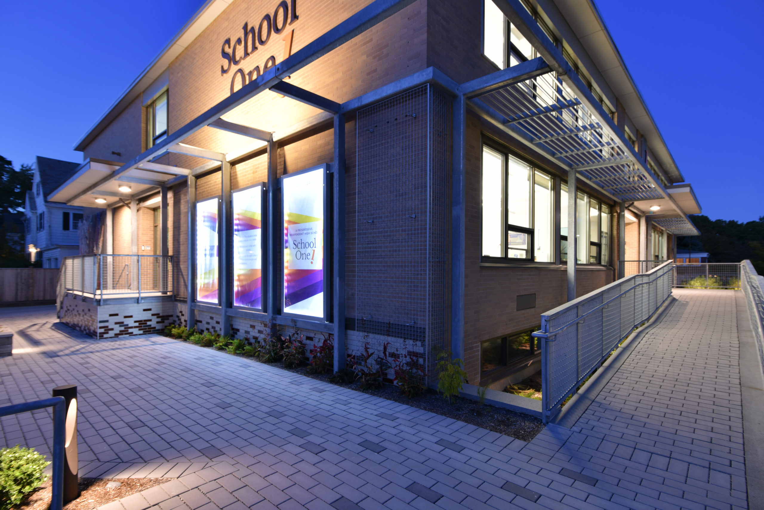 KITE-Architects-School-One-Providence-ext-night